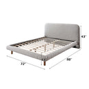 Cleo Queen Bed, Gray Boucle Acme