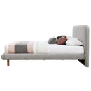 Cleo Queen Bed, Gray Boucle Acme