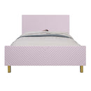 Gaines Full Bed, Pink High Gloss Finish Acme