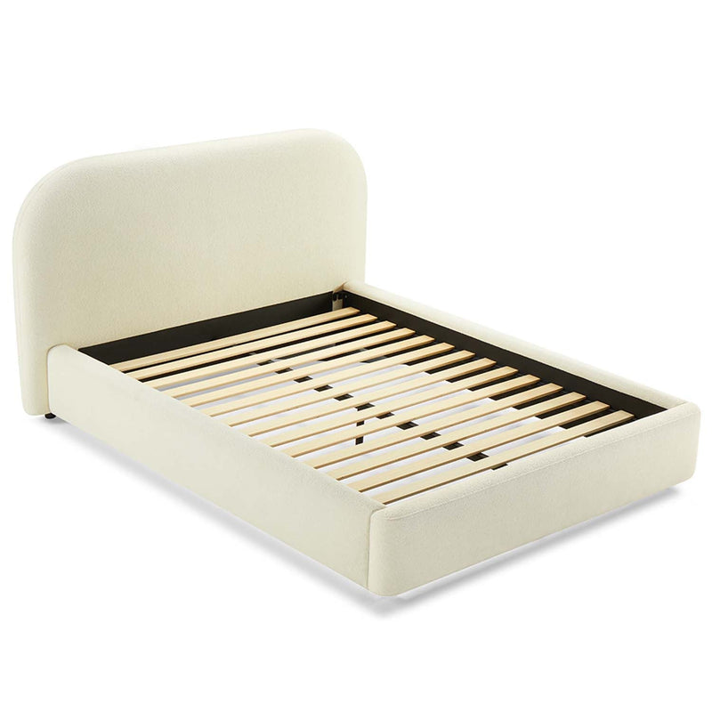 Arden Eastern King Bed, Beige Fabric Acme