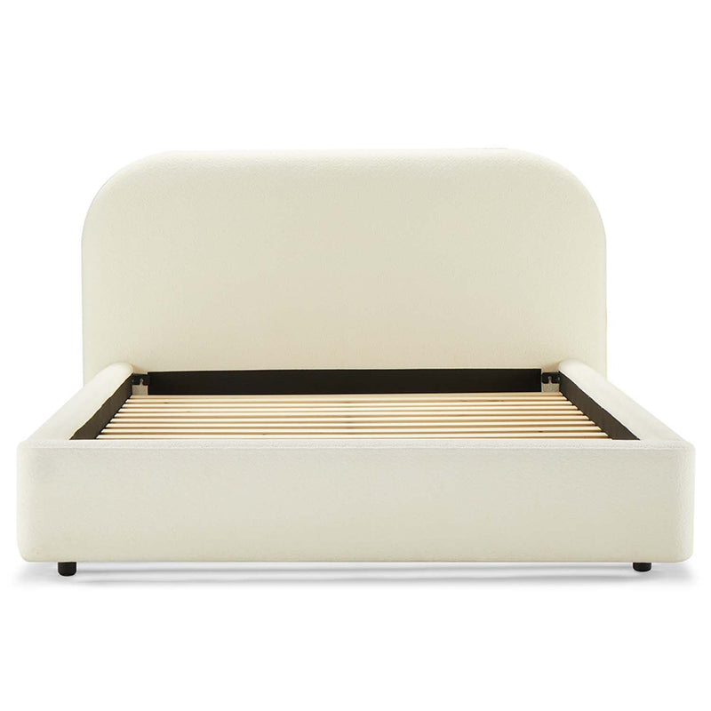 Arden Eastern King Bed, Beige Fabric Acme