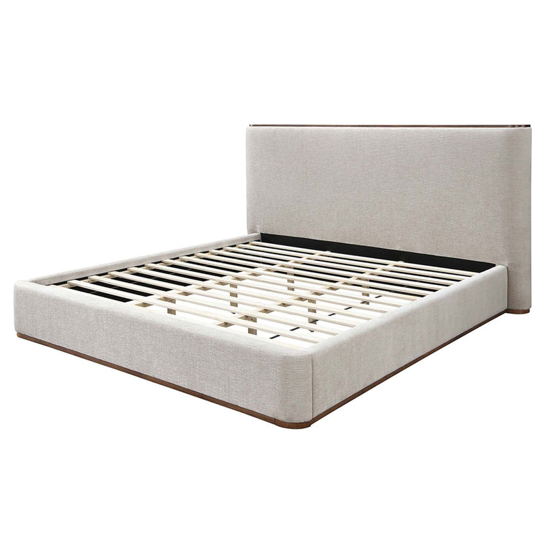 Orane Queen Bed, Gray Fabric Acme