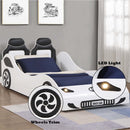 Colen Car Bed (Twin), White Finish Acme