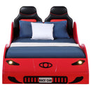 Colen Car Bed (Twin), Red Finish Acme
