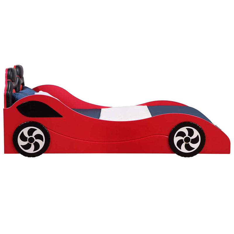 Colen Car Bed (Twin), Red Finish Acme