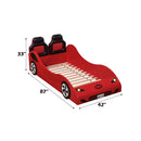 Colen Car Bed (Twin), Red Finish Acme
