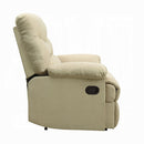 Arcadia Motion Recliner, Beige Microfiber
