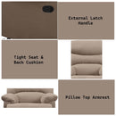 Arcadia Motion Recliner, Light Brown Microfiber Acme