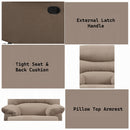 Arcadia Motion Glider Recliner, Light Brown Microfiber