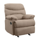 Arcadia Motion Recliner, Light Brown Microfiber Acme