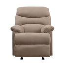 Arcadia Motion Recliner, Light Brown Microfiber Acme