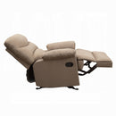Arcadia Motion Glider Recliner, Light Brown Microfiber