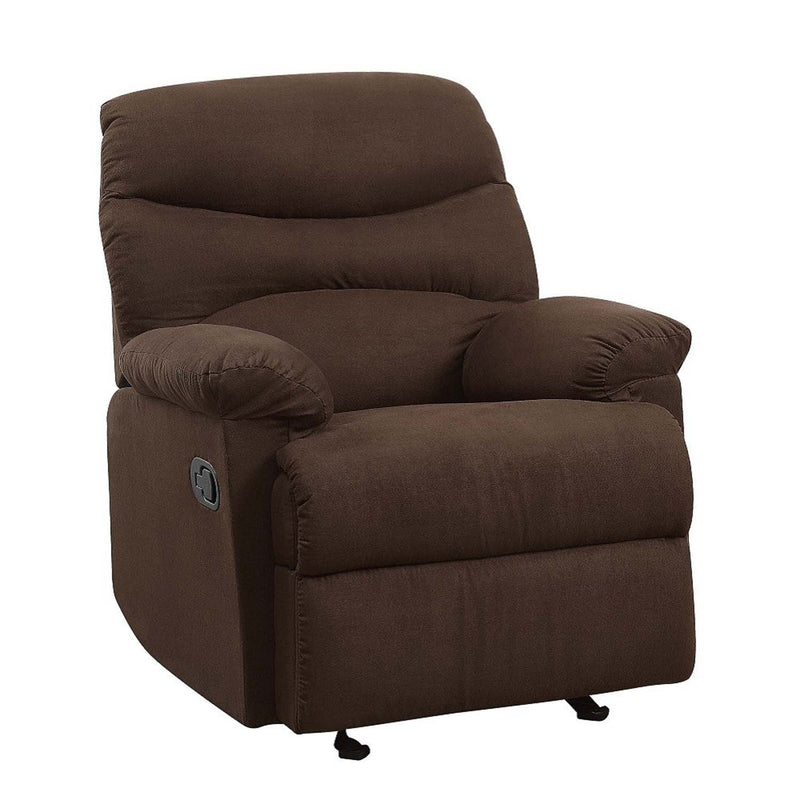 Arcadia Motion Glider Recliner, Chocolate Microfiber