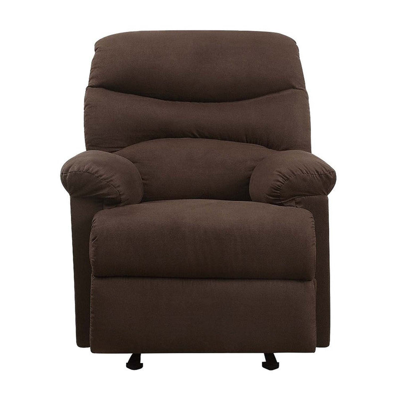 Arcadia Motion Glider Recliner, Light Brown Microfiber Acme
