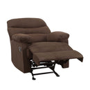 Arcadia Motion Glider Recliner, Light Brown Microfiber Acme
