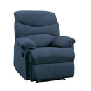 Arcadia Motion Recliner, Blue Woven Fabric Acme