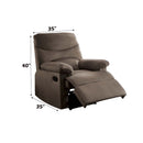 Arcadia Motion Recliner, Light Brown Woven Fabric Acme