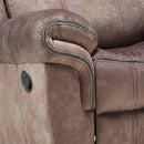 Zubaida Motion Glider Recliner, Two Tone Chocolate Velvet Acme