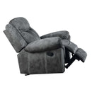 Zubaida Motion Glider Recliner, Two Tone Gray Velvet Acme