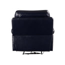 Aashi Motion Recliner, Navy Leather-Gel Match Acme