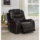 Braylon Power Motion Recliner, Brown Faux Leather