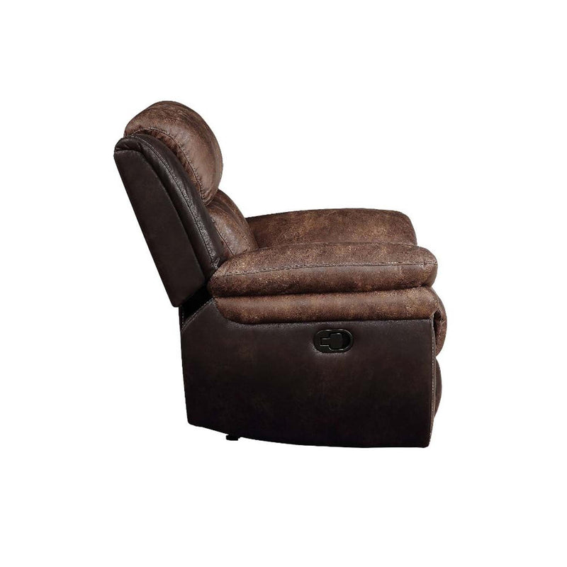 Jaylen Motion Recliner, Toffee & Espresso Polished Microfiber Acme