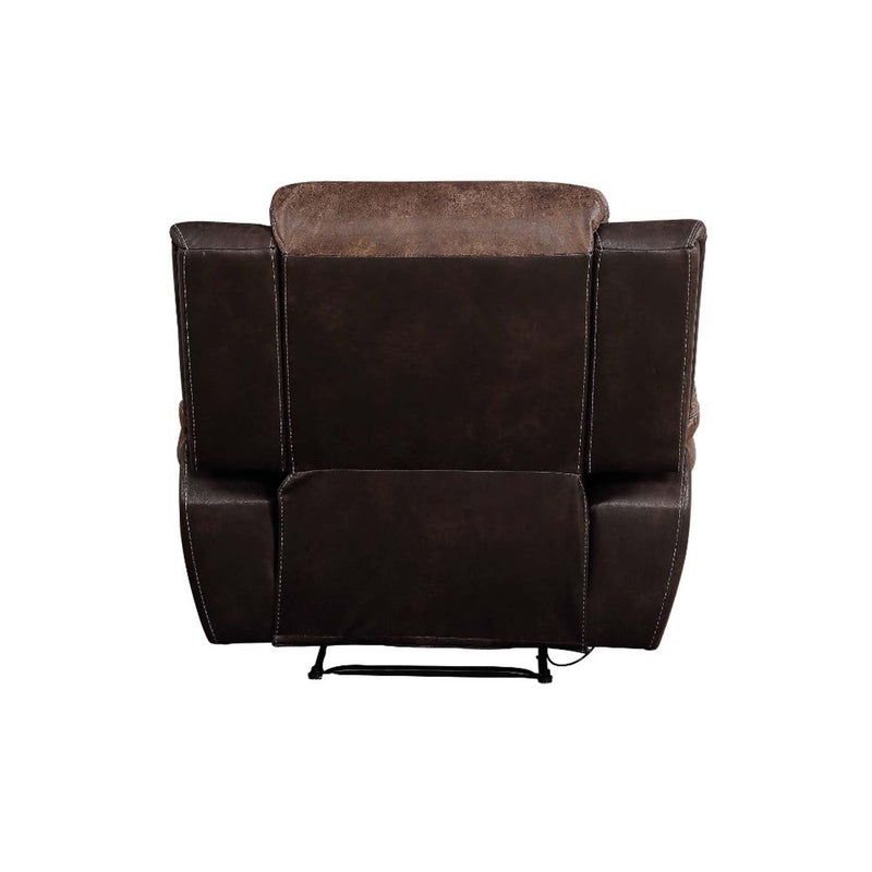 Jaylen Motion Recliner, Toffee & Espresso Polished Microfiber Acme