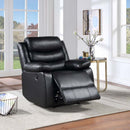 Eilbra Power Motion Recliner, Black Faux Leather Acme