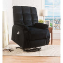 Ipompea Recliner w/Power Lift & Massage, Black Velvet Acme