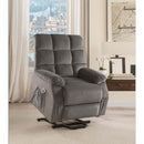 Ipompea Recliner w/Power Lift & Massage, Gray Velvet Acme