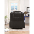 Waterlily Motion Rocker Recliner w/Swivel, Black Faux Leather Acme