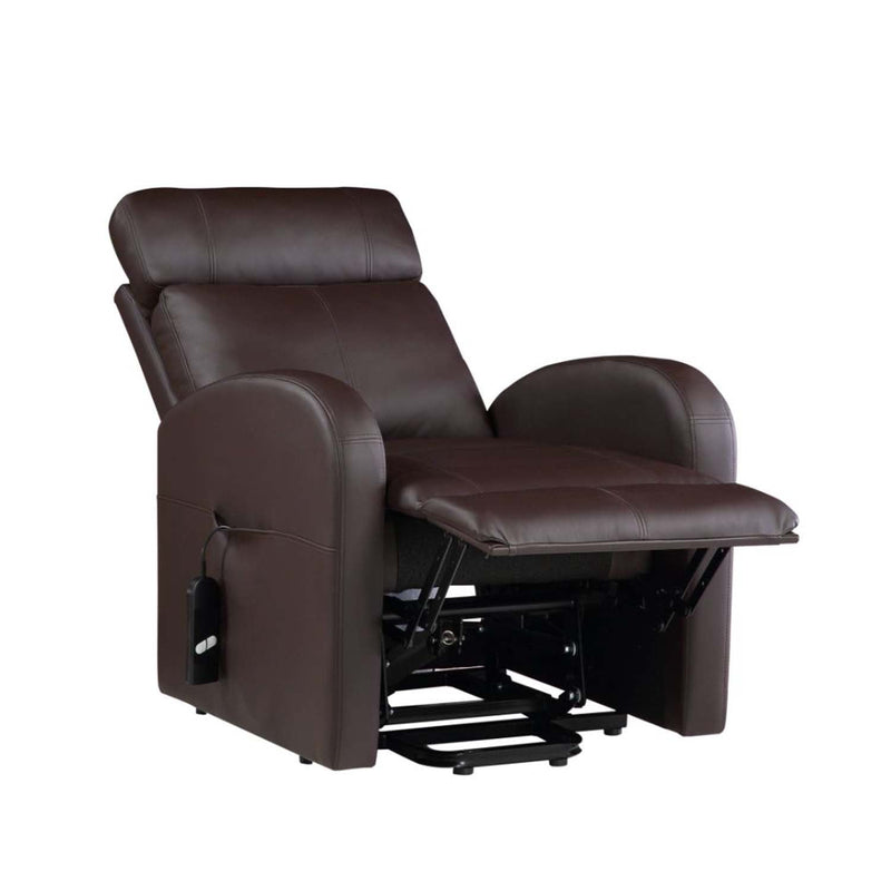 Ricardo Power Motion Recliner w/Lift, Brown Faux Leather Acme