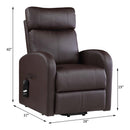 Ricardo Power Motion Recliner w/Lift, Brown Faux Leather Acme