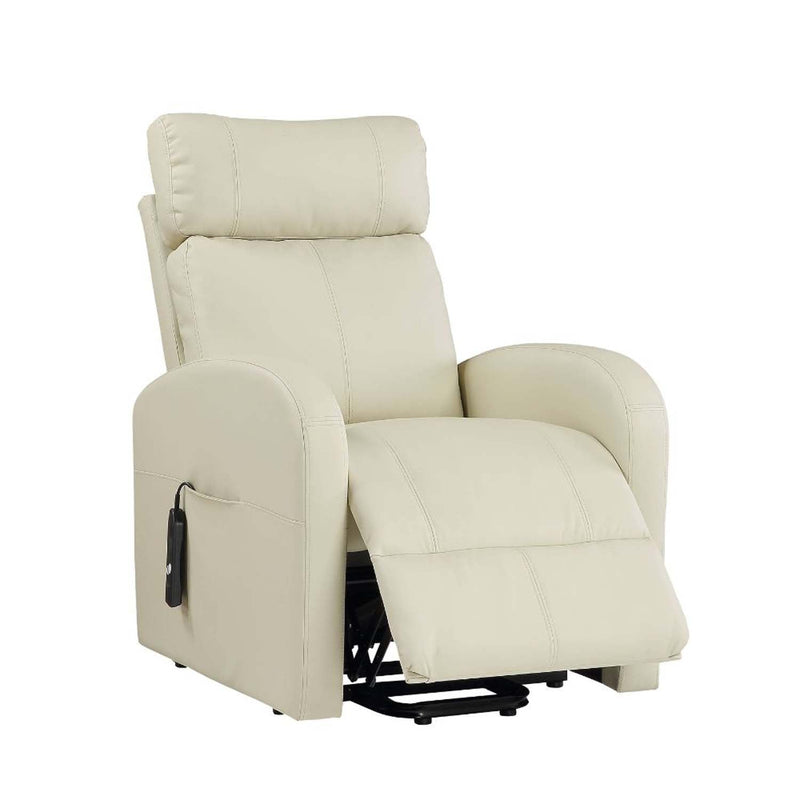 Ricardo Power Motion Recliner w/Lift, Beige Faux Leather Acme