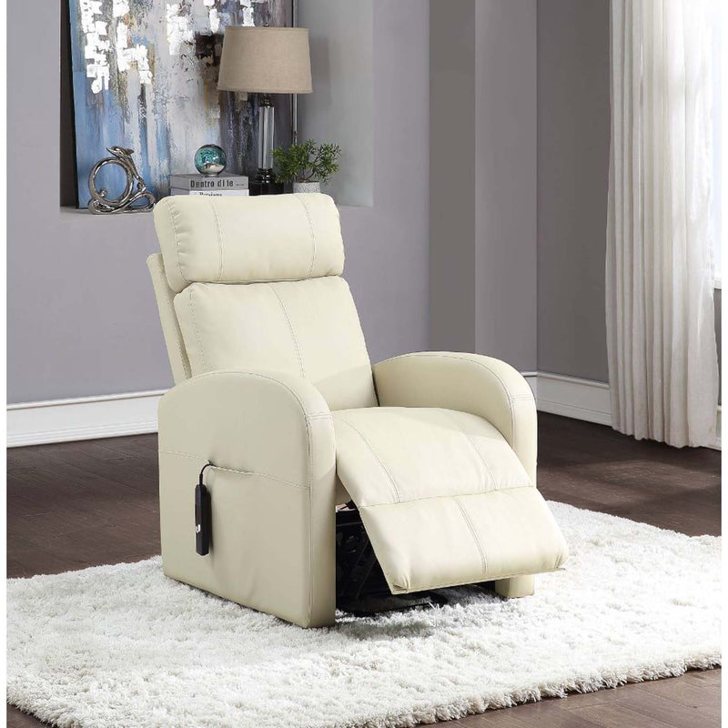 Ricardo Power Motion Recliner w/Lift, Beige Faux Leather Acme