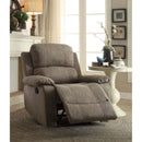 Bina Motion Recliner, Gray Polished Microfiber Acme