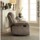 Bina Motion Recliner, Gray Polished Microfiber Acme