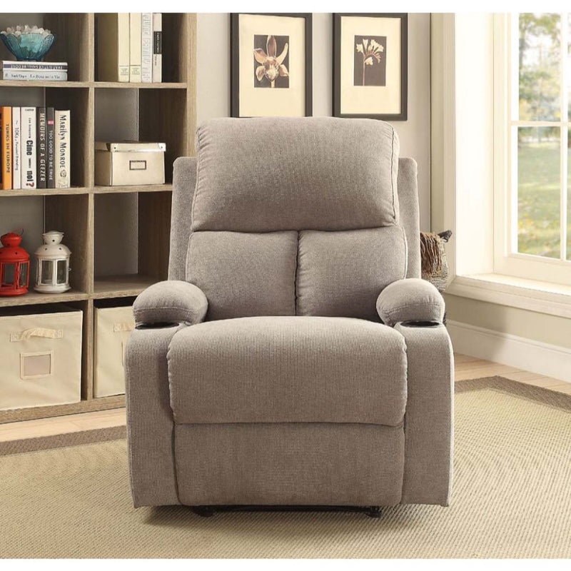 Rosia Motion Recliner, Gray Linen Acme