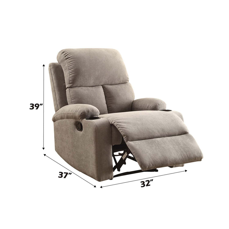Rosia Motion Recliner, Gray Linen Acme