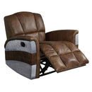 Brancaster Power Motion Recliner, Retro Brown Top Grain Leather & Aluminum Acme