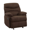 Arcadia Motion Recliner, Chocolate Microfiber Acme