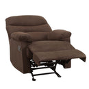 Arcadia Motion Recliner, Chocolate Microfiber Acme