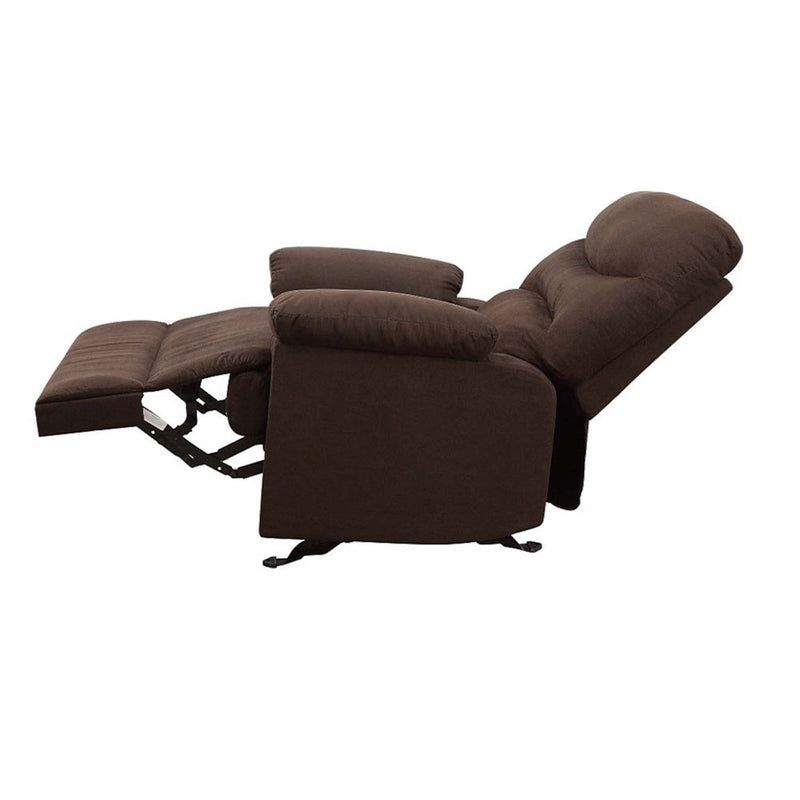 Arcadia Motion Recliner, Chocolate Microfiber Acme