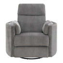 Sagen Recliner w/Swivel & Glider, Charcoal Chenille Acme