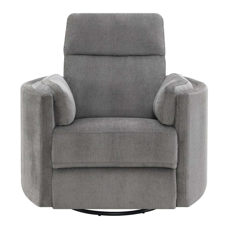 Sagen Recliner w/Swivel & Glider, Charcoal Chenille Acme
