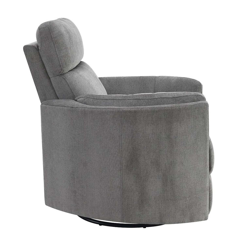 Sagen Recliner w/Swivel & Glider, Charcoal Chenille Acme