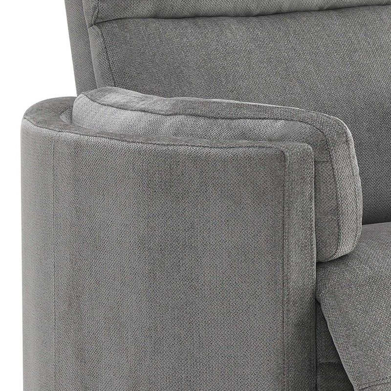 Sagen Recliner w/Swivel & Glider, Charcoal Chenille Acme