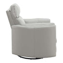 Sagen Recliner w/Swivel & Glider, Gray Leather Aire Acme