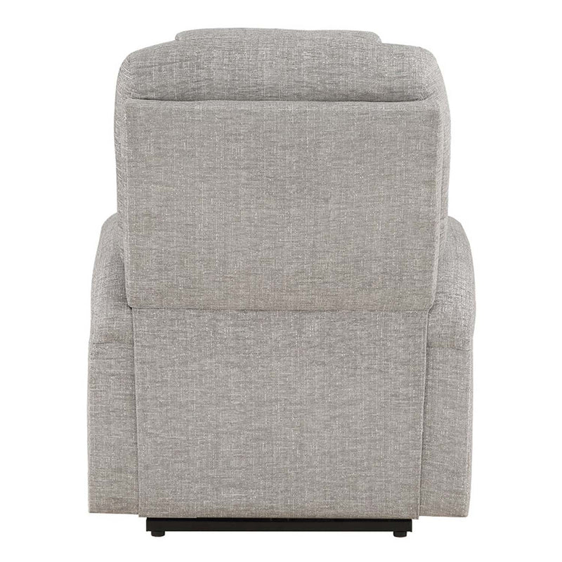 Recliner w/Power Lift & Massage, Light Gray Chenille Acme
