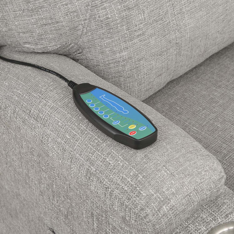 Recliner w/Power Lift & Massage, Light Gray Chenille Acme